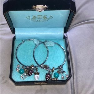 Juicy Couture Charm Hoop Earrings